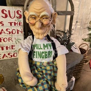 Retro Fartin’ Farley Grandpa Doll *rare*